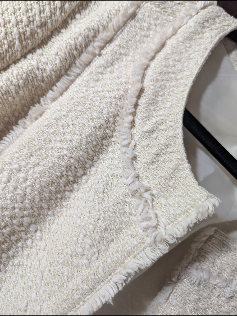 Ruby Rd. Cream Textured Open-Front Bouclé Jacket - Picture 3 of 7